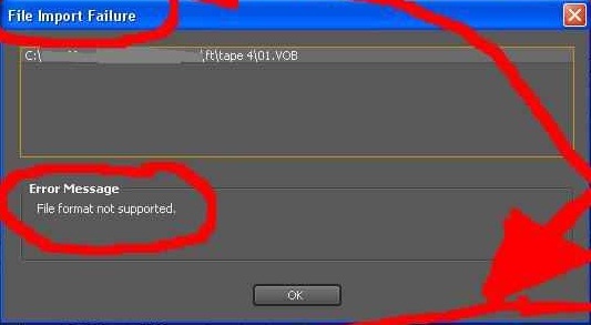 File format not supported adobe premiere pro что делать